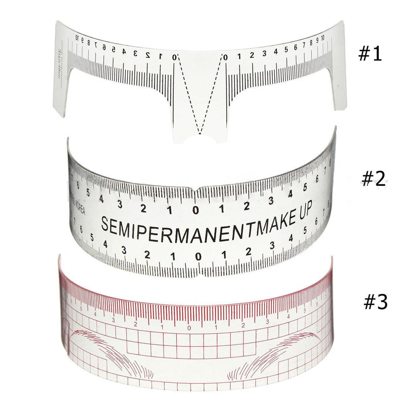 Crystalum™ Microblading Eyebrow Measuring Rulers