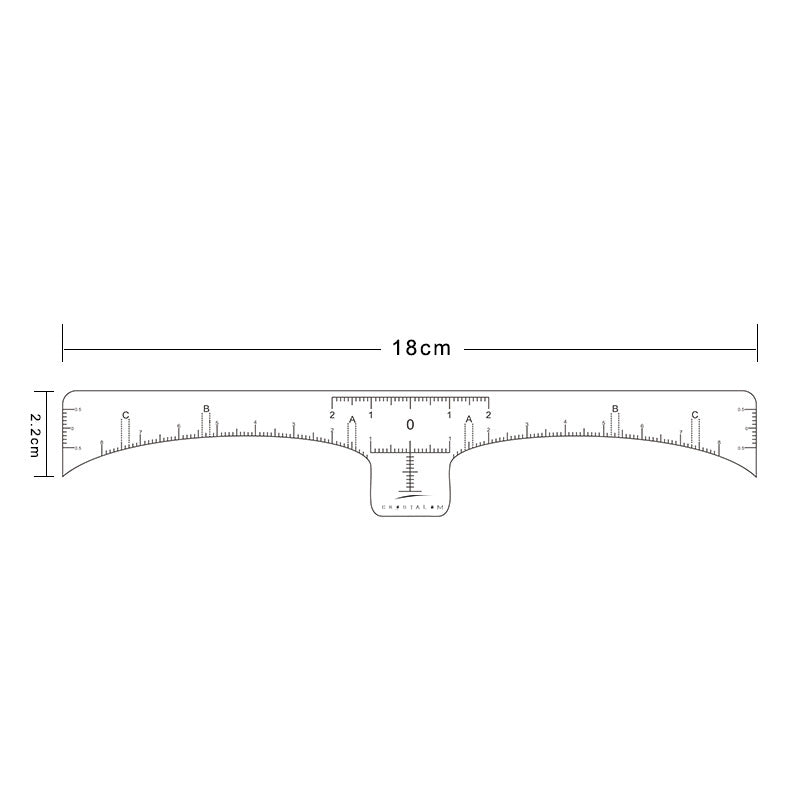 Crystalum™ Eyebrow Microblading Measuring Stickers