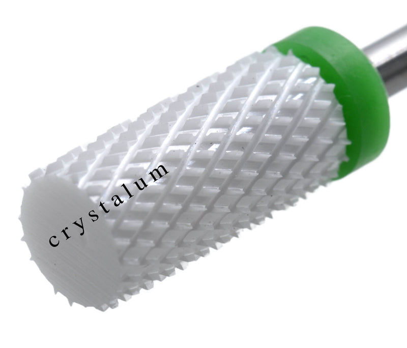 crystalum ceramic nail drill bit large barrel gel acrylic remover for e-file coarse