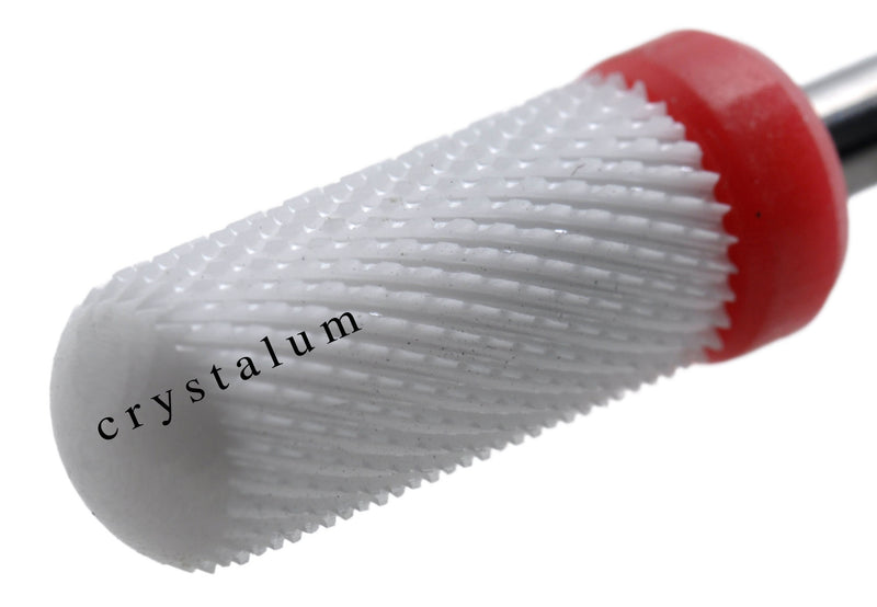 crystalum ceramic nail safety drill bit smooth top gel acrylic remover for e-file fine