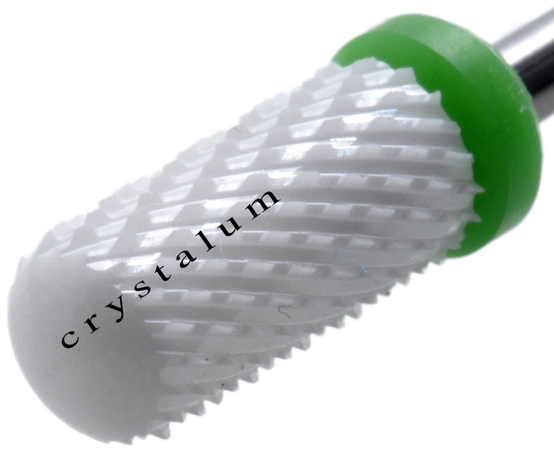 crystalum ceramic nail safety drill bit smooth top gel acrylic remover for e-file coarse